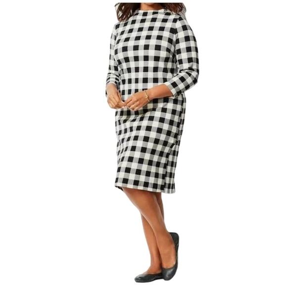 NWT Talbots Buffalo Check Mock Turtle Dress Size P(Petite) (2) - Picture 1 of 14